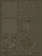 QH Textiles sashiko coaster pattern 3 in Slate