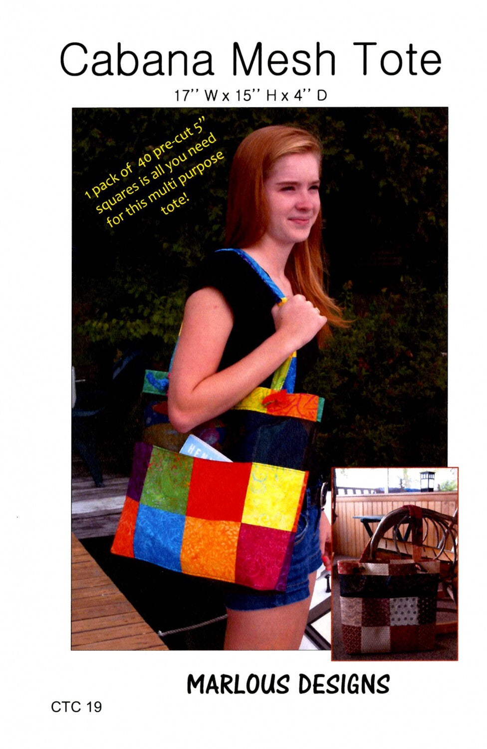 Cabana Mesh Tote Pattern for bag making, sewing and creative projects