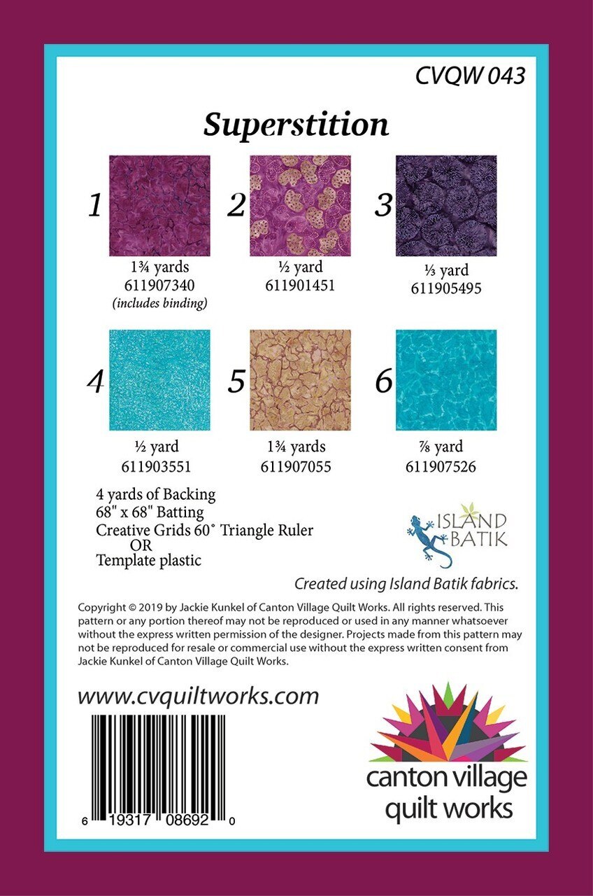 Superstition Quilt Pattern , quilting and craft projects