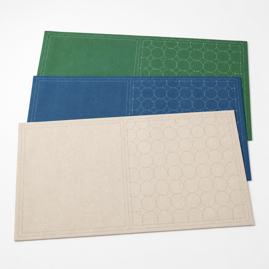 COSMO Sashiko Cotton & Linen Precut Fabric - Circle