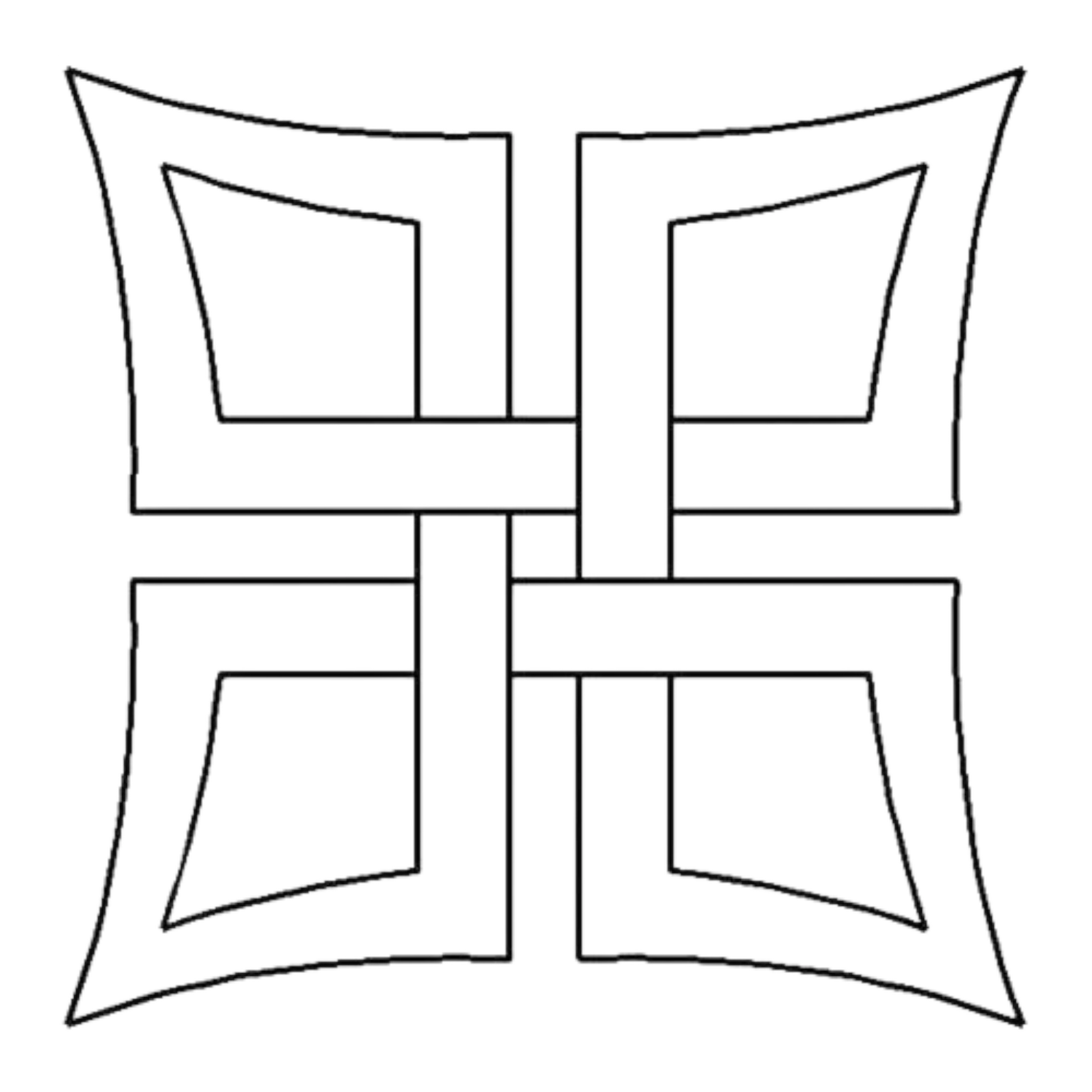 Quilt Stencil Celtic Square for precise cutting, marking and patchwork