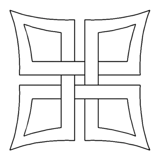 Quilt Stencil Celtic Square for precise cutting, marking and patchwork
