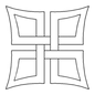 Quilt Stencil Celtic Square for precise cutting, marking and patchwork