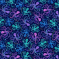 Colorful Aquatic World - Navy Eight Twisted Tentacles sewing and quilting product