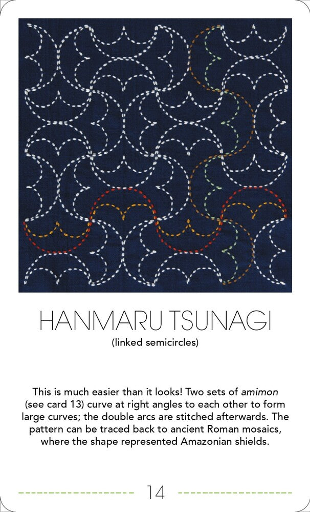 Ultimate Sashiko Card Deck , piecing and stitching