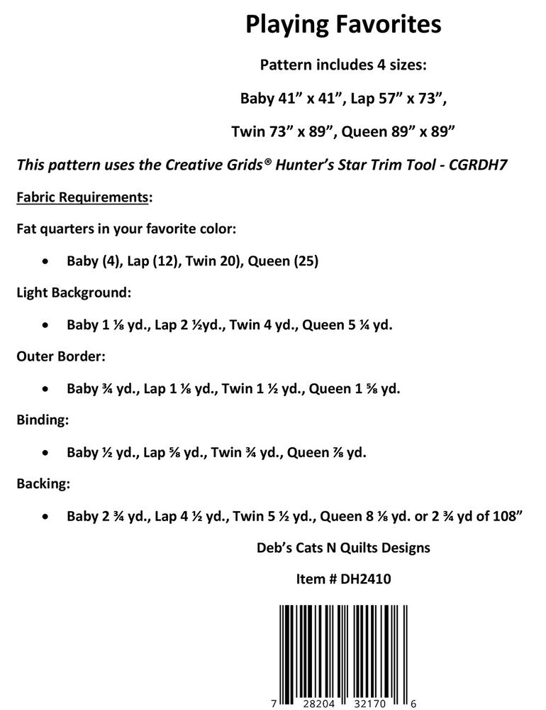 Playing Favorites Quilt Pattern , quilting and craft projects