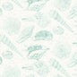 Bali Batik Alaska - Sea Shells Bluegrass for patchwork, quilting and sewing