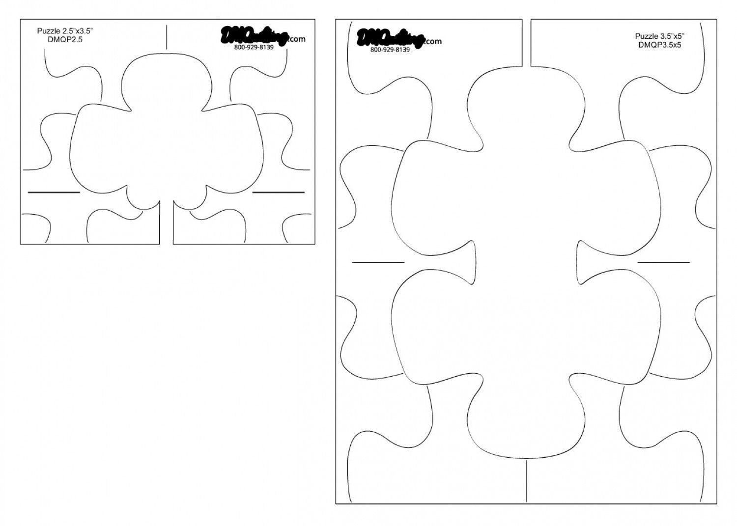Low Shank PUZZLE Template - DM QUILTING for precise cutting, marking and patchwork