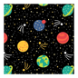 Planets and Stars Black Flannel