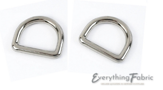 D-Rings - Seamless 20 mm Nickle for bag making and sewing projects