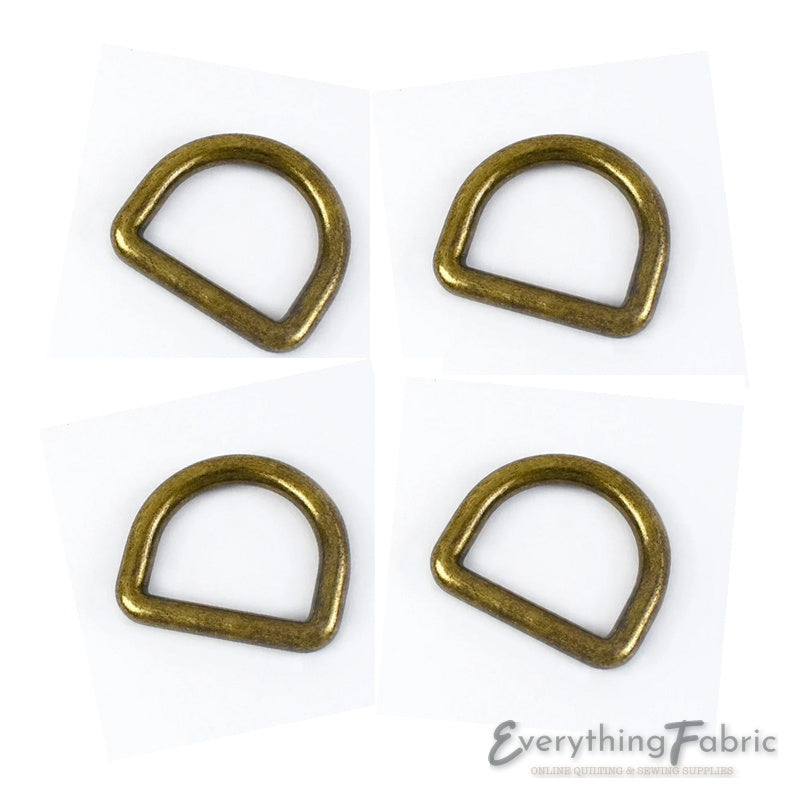 D Ring 13 mm - Antique Seamless for bag making and sewing projects