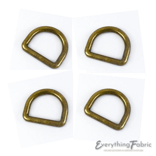 D Ring 13 mm - Antique Seamless for bag making and sewing projects