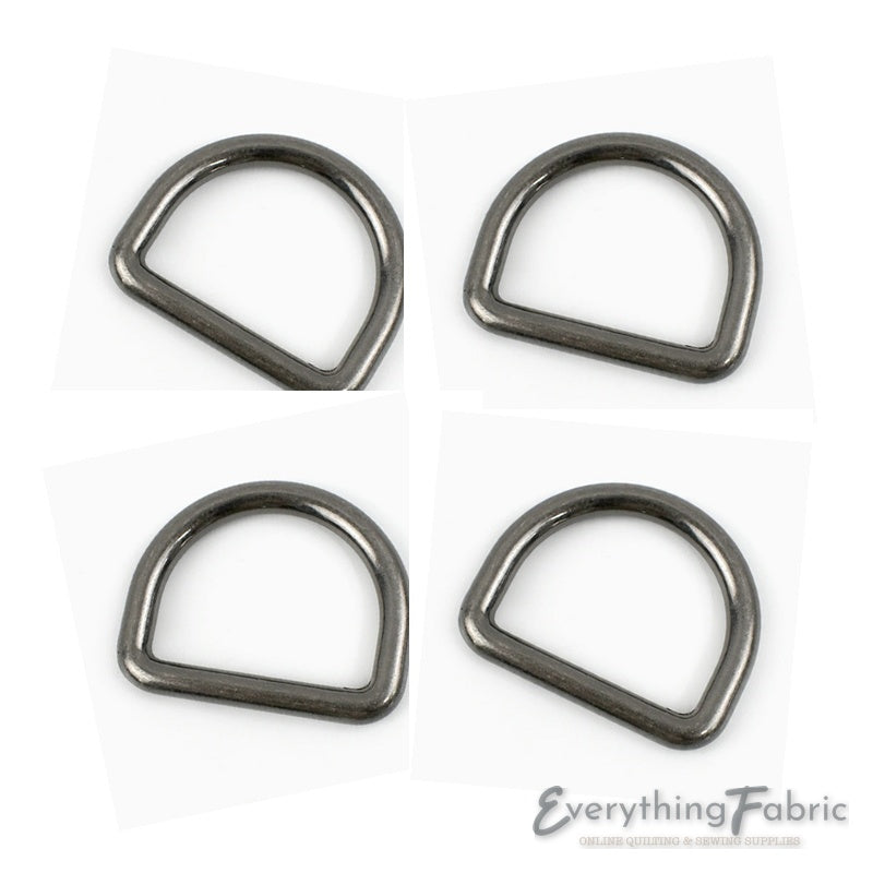 D Ring 13 mm - Gunmetal Seamless for bag making and sewing projects