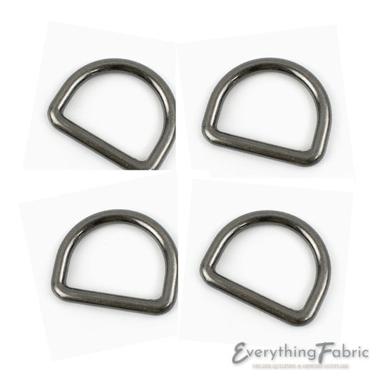 D Ring 13 mm - Gunmetal Seamless for bag making and sewing projects