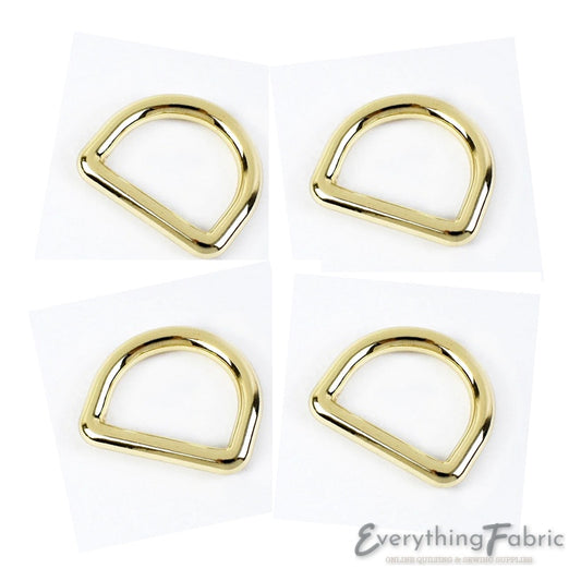 D Ring 13 mm - Light Gold Seamless for bag making and sewing projects
