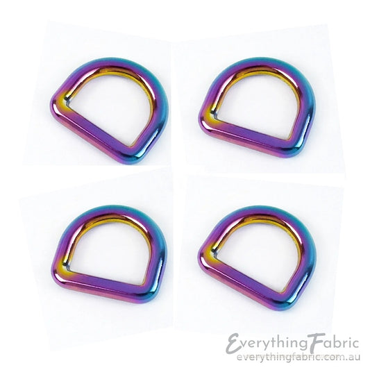 D Ring Premium 13 mm - Rainbow Seamless for bag making and sewing projects