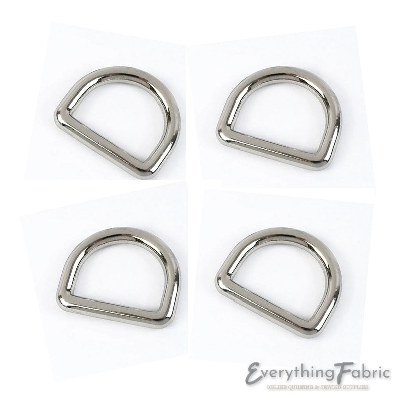 D Ring 13 mm - Silver Seamless for bag making and sewing projects