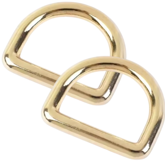 D Ring 13 mm - Light Gold Seamless for bag making and sewing projects