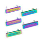 Emmaline Metal Bag Label - handmade - Iridescent Rainbow sewing and quilting product