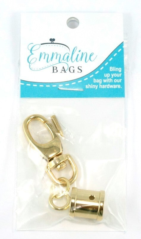 Emmaline Hanging Tassel Cap Gold Zip Pull for Bag Bling for bag making and sewing projects