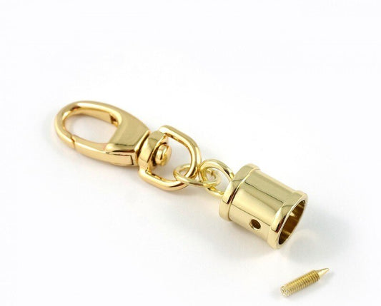 Emmaline Hanging Tassel Cap Gold Zip Pull for Bag Bling for bag making and sewing projects