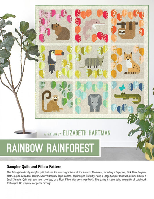 Rainbow Rainforest Quilt Pattern by Elizabeth Hartman , quilting and craft projects