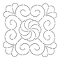 Quilt Stencil Whirl Square for precise cutting, marking and patchwork