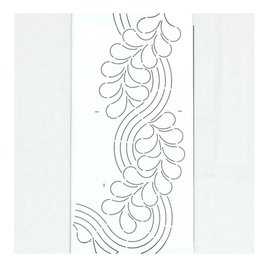 Quilt Stencil Cable & Feather Border