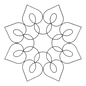Quilt Stencil Battenberg Hearts 178 mm for precise cutting, marking and patchwork