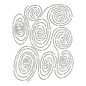 Rain Circles Block 203 mm Stencil for precise cutting, marking and patchwork