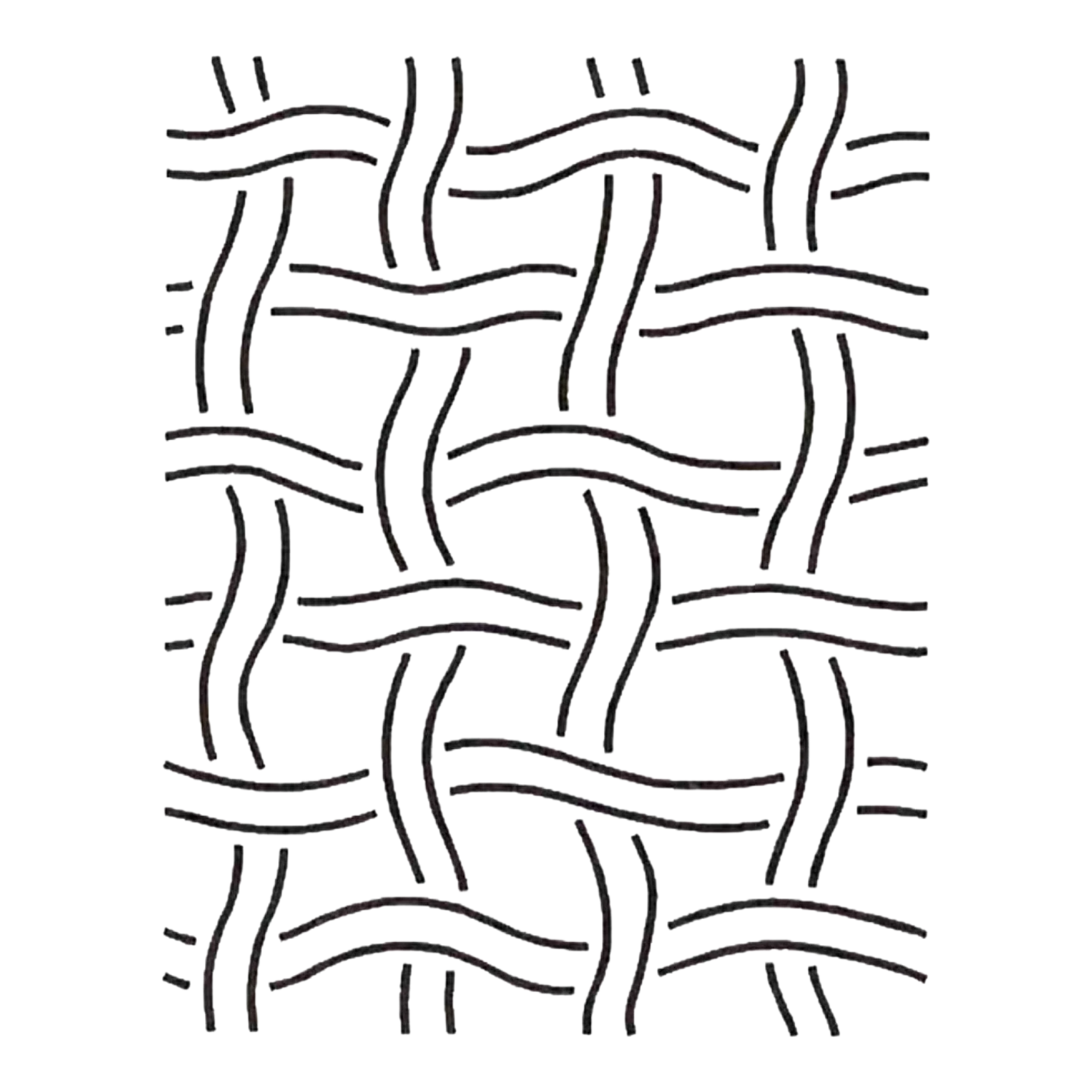 Quilt Stencil - Basket Weave Background for precise cutting, marking and patchwork