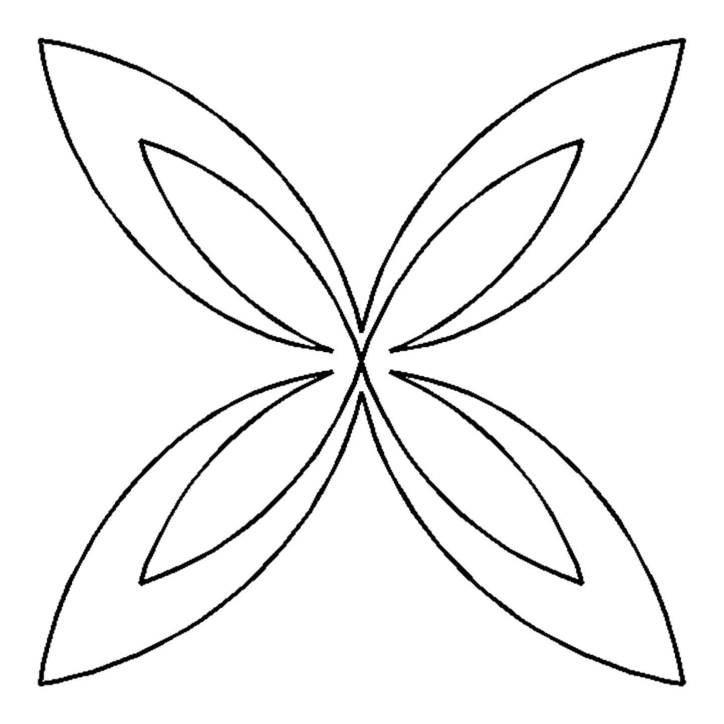 Quilt Stencil Fairy Wings 102 mm for precise cutting, marking and patchwork