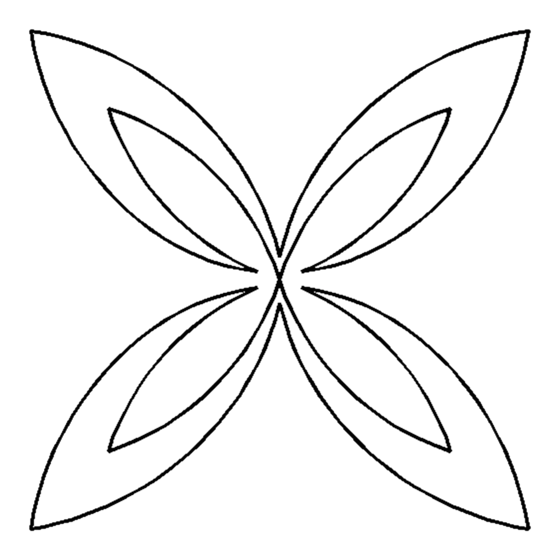 Quilt Stencil Fairy Wings 102 mm for precise cutting, marking and patchwork