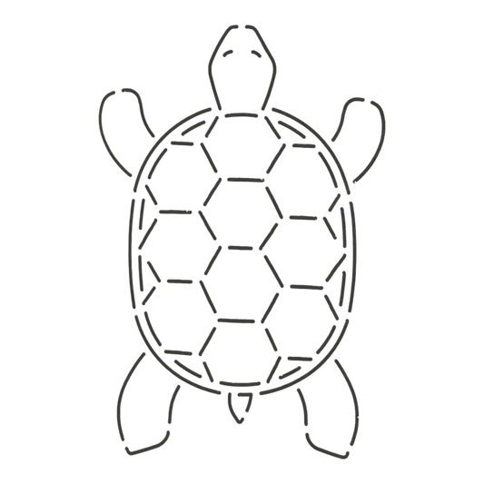 Quilt Turtle Stencil 102 mm x 165 mm for precise cutting, marking and patchwork