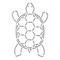 Quilt Turtle Stencil 102 mm x 165 mm for precise cutting, marking and patchwork