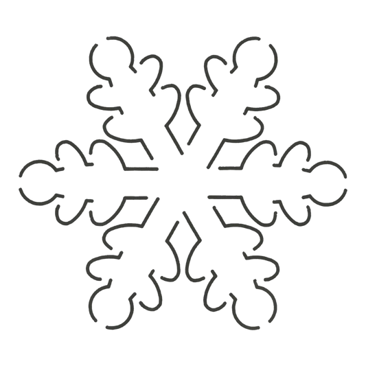 Quilt Stencil Snowflake Block 127 mm x 140 mm for precise cutting, marking and patchwork