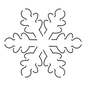 Quilt Stencil Snowflake Block 127 mm x 140 mm for precise cutting, marking and patchwork