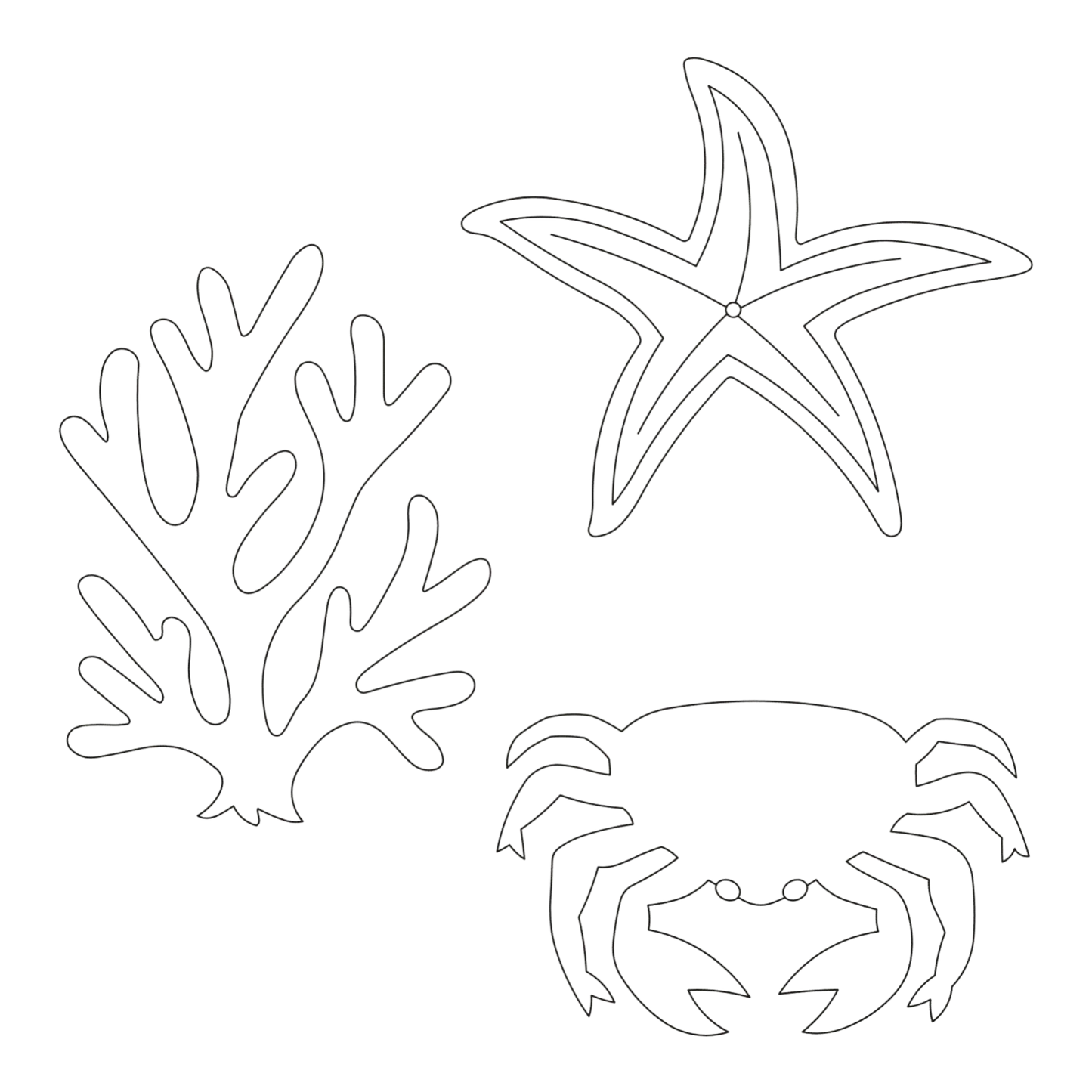 Quilt Stencil Sea Life - 127 mm for precise cutting, marking and patchwork