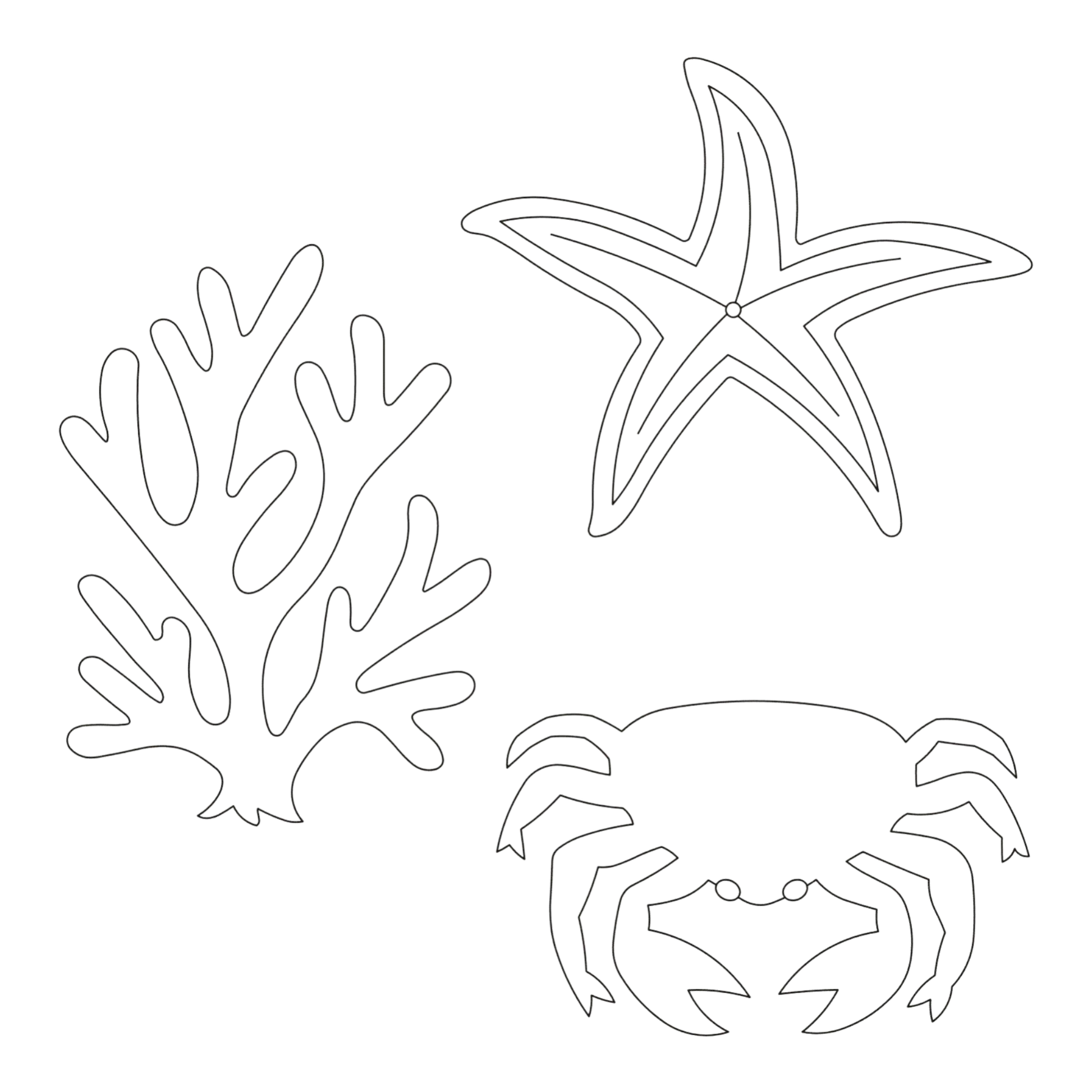 Quilt Stencil Sea Life - 127 mm for precise cutting, marking and patchwork
