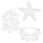 Quilt Stencil Sea Life - 127 mm for precise cutting, marking and patchwork