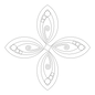 Modern Medallion Quilting Stencil 279 mm for precise cutting, marking and patchwork