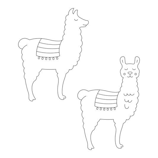 Quilt Stencil Llama-tude for precise cutting, marking and patchwork