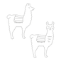 Quilt Stencil Llama-tude for precise cutting, marking and patchwork