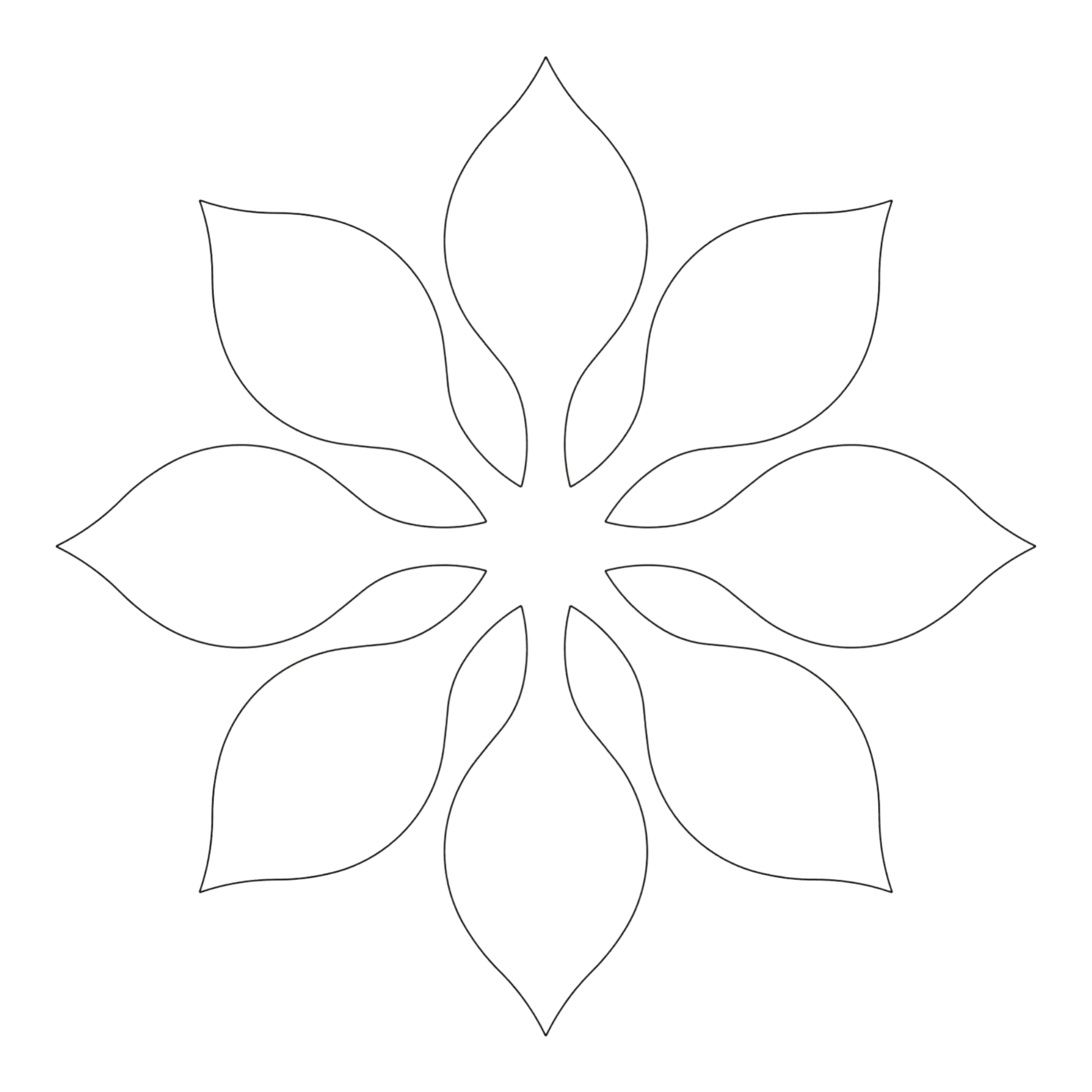 Stencil - Camellia Petals for precise cutting, marking and patchwork