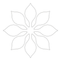 Stencil - Camellia Petals for precise cutting, marking and patchwork