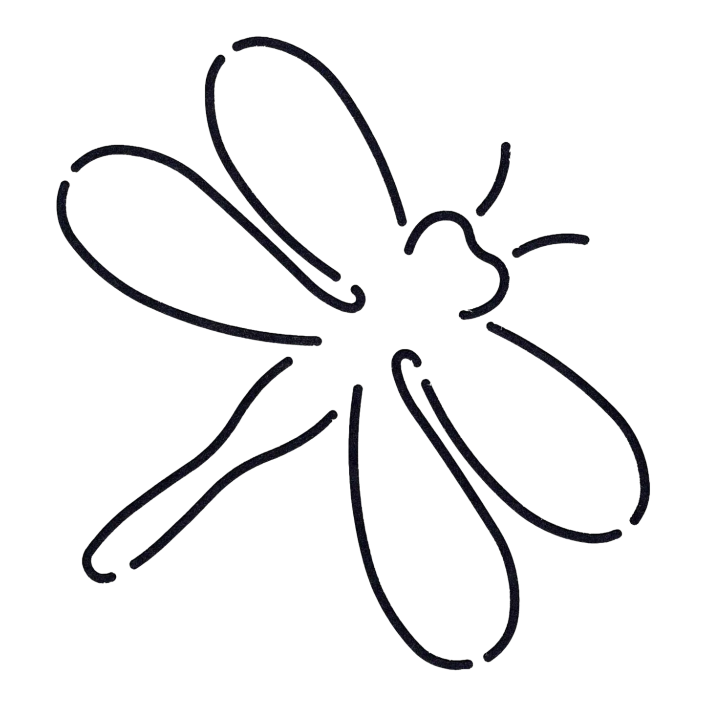 Quilt Stencil Dragonfly for precise cutting, marking and patchwork