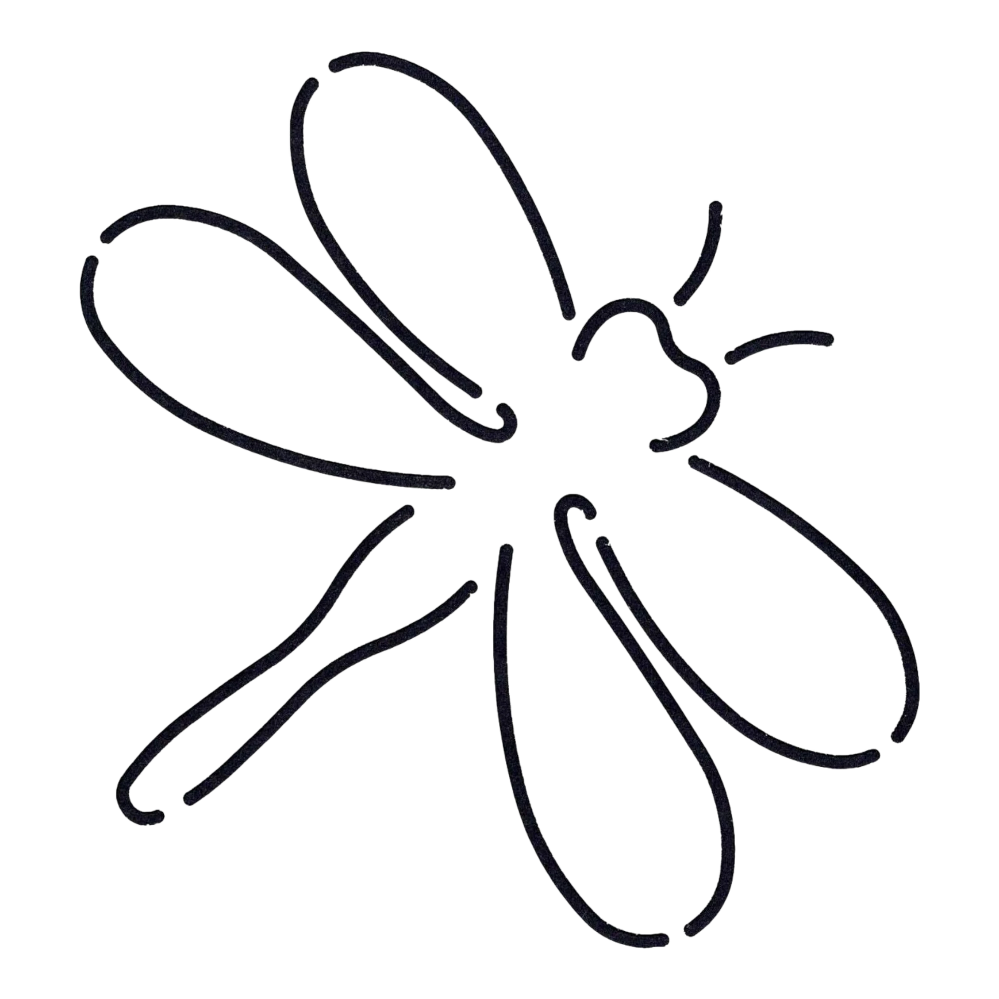 Quilt Stencil Dragonfly for precise cutting, marking and patchwork