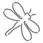 Quilt Stencil Dragonfly for precise cutting, marking and patchwork