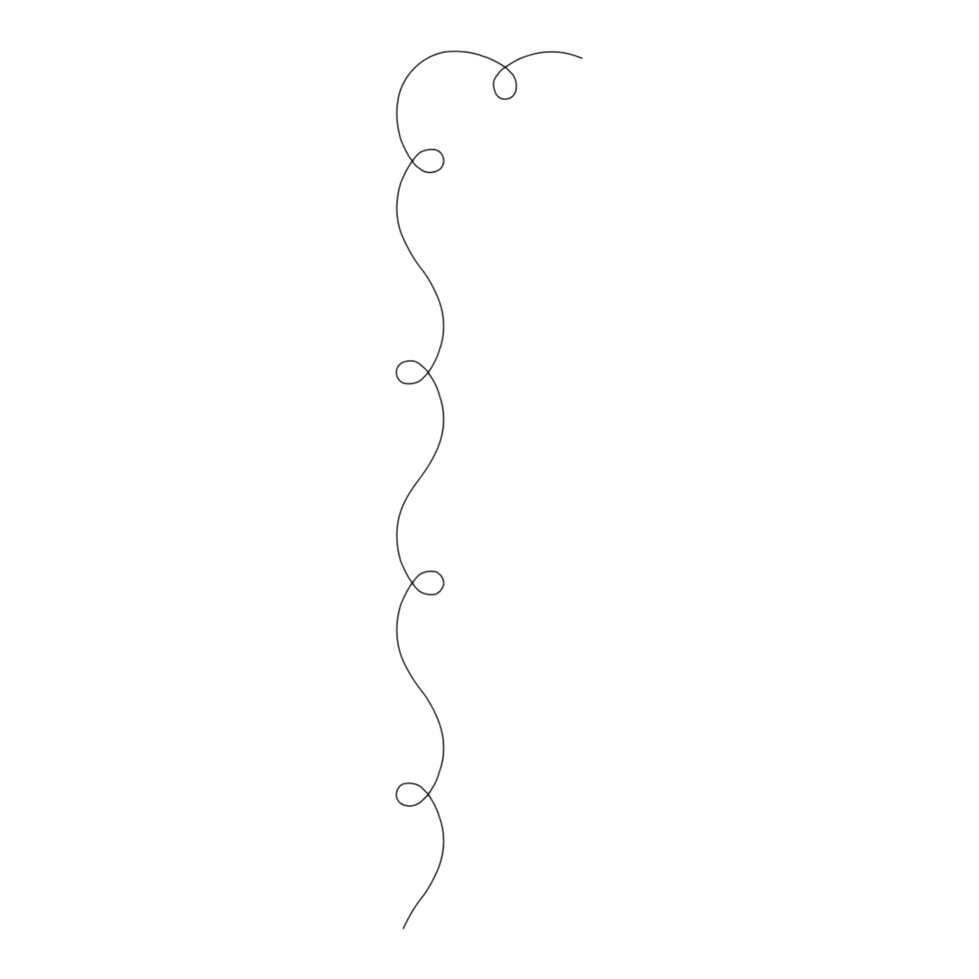 Quilt Stencil - Little Yarn Border 76 mm x 305 mm for precise cutting, marking and patchwork