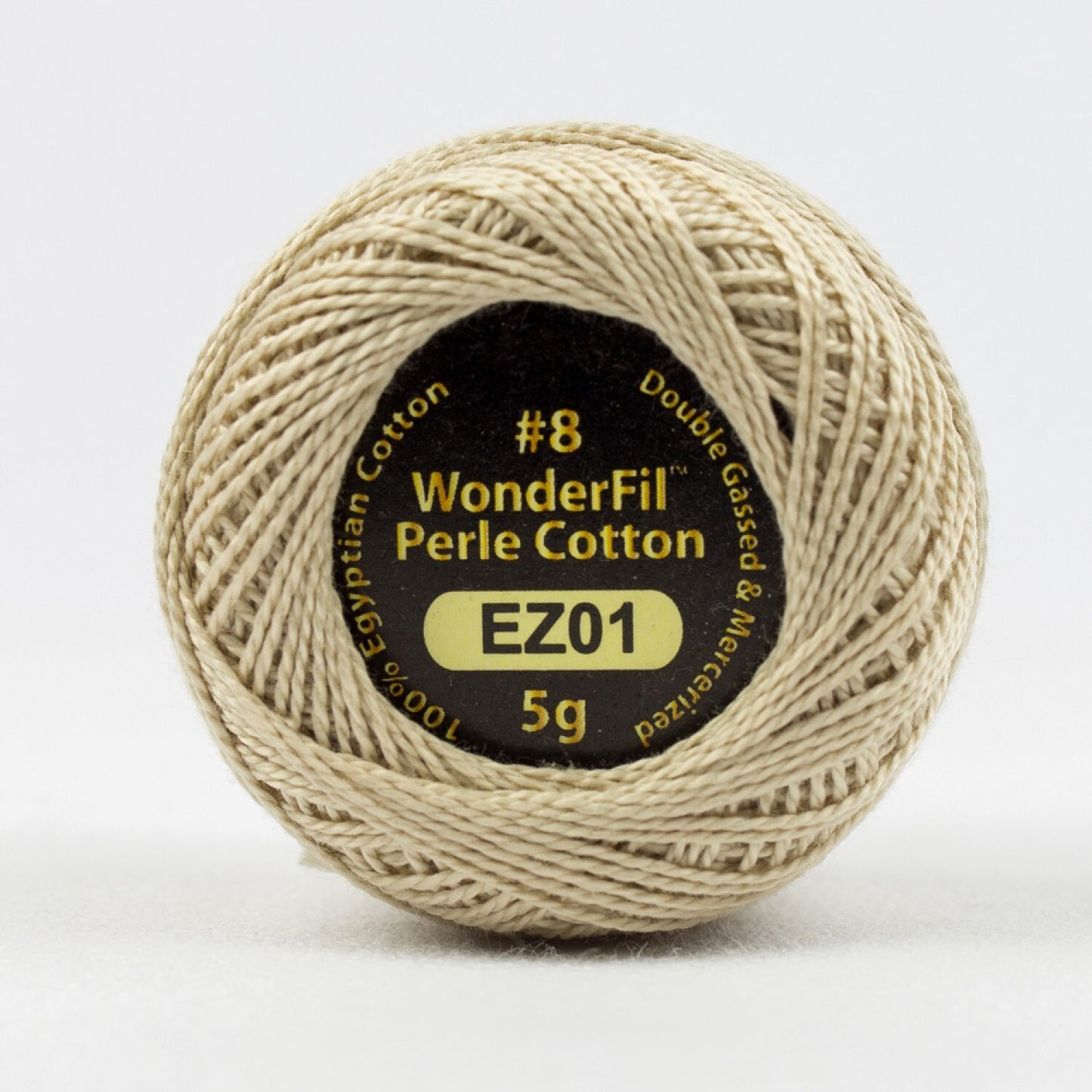 Eleganza 8wt Solid Perle Cotton Ball - Sea Shell for embroidery, stitching and decorative needlework